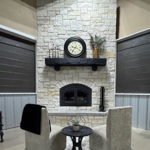 Large Barn Beam - Ebony with Butt End Corbels
